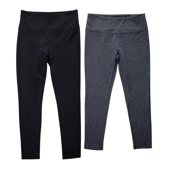 Bundle of 2 Pair of Bula Heavyweight Leggings Base Layer Tights Black Gray Sz 8 - Picture 1 of 14